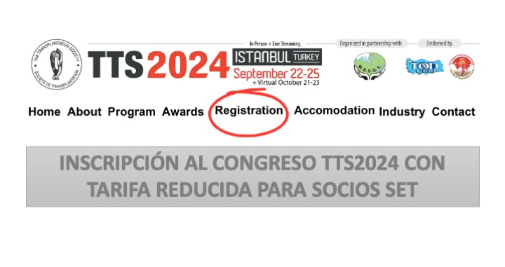 Inscripción al Congreso TTS 2024 con tarifa reducida