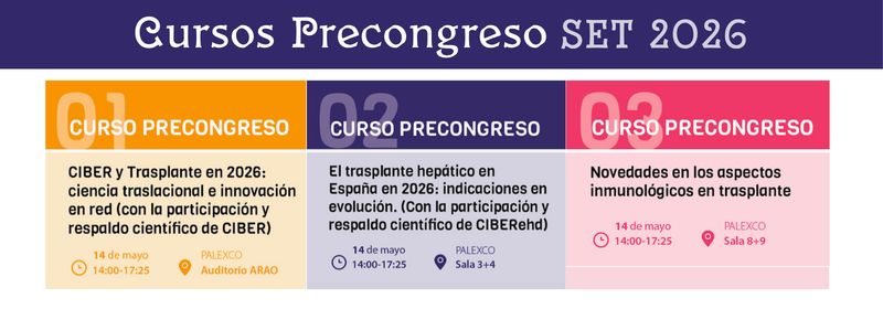 Cursos Precongreso SET 2026 A Coruña | 14 de mayo